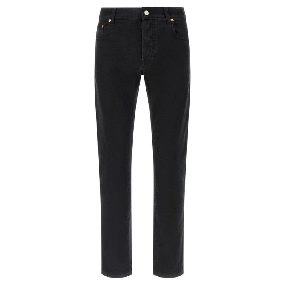 Gucci Men Gg Jacquard Denim Jeans